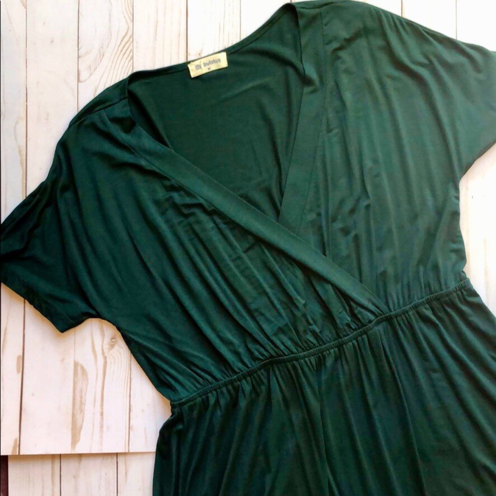 Bulotus Dark Green A-Line Dress